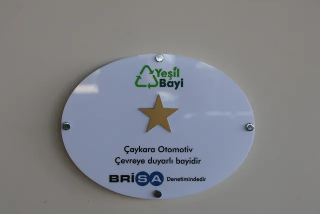 Brisa Yeşil Bayi belgesi