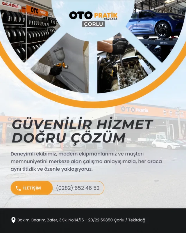 Aracınız için güvenilir hizmet, doğru çözüm! 🚗🧡 Otopratik Çaykara Çorlu’da; deneyimli ekibimiz ve modern ekipmanlarımı...