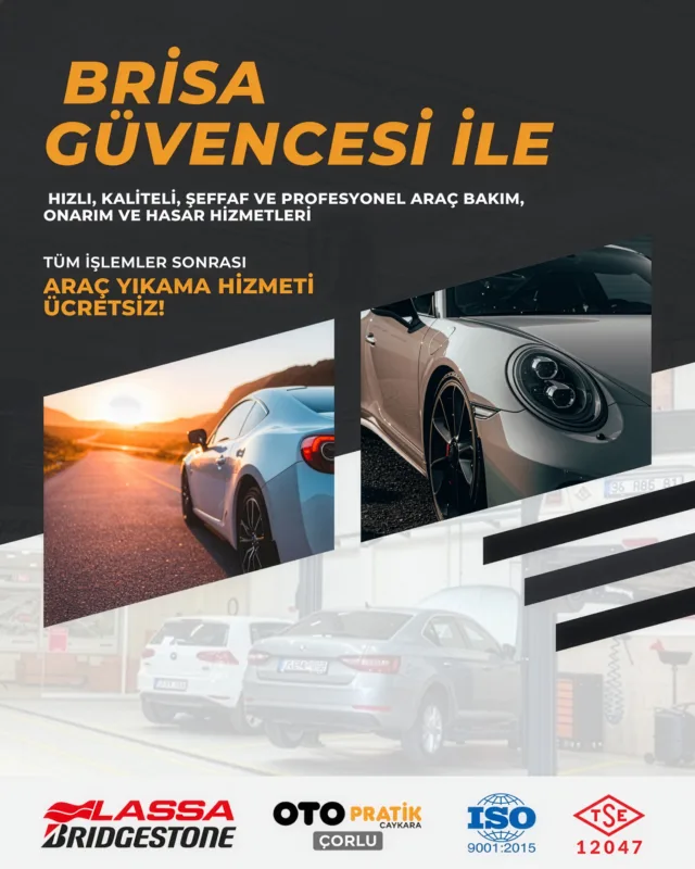 🚗 BRİSA GÜVENCESİYLE, PROFESYONEL HİZMET! Otopratik Çaykara Çorlu’da; hızlı, kaliteli, şeffaf ve profesyonel araç bakım...